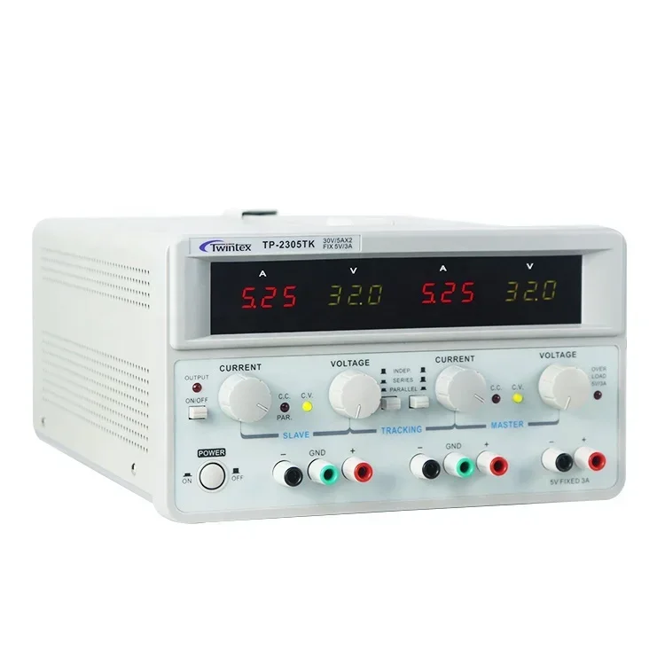 Dual Channel Linear Power Supply 30V 5A - 2026/Twintex TP-2305E 300W Symmetrische Lineaire Laboratorium